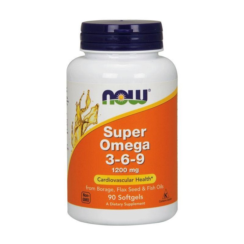 Super Omega 3-6-9, Now Foods, 1200 мг, 90 капсул