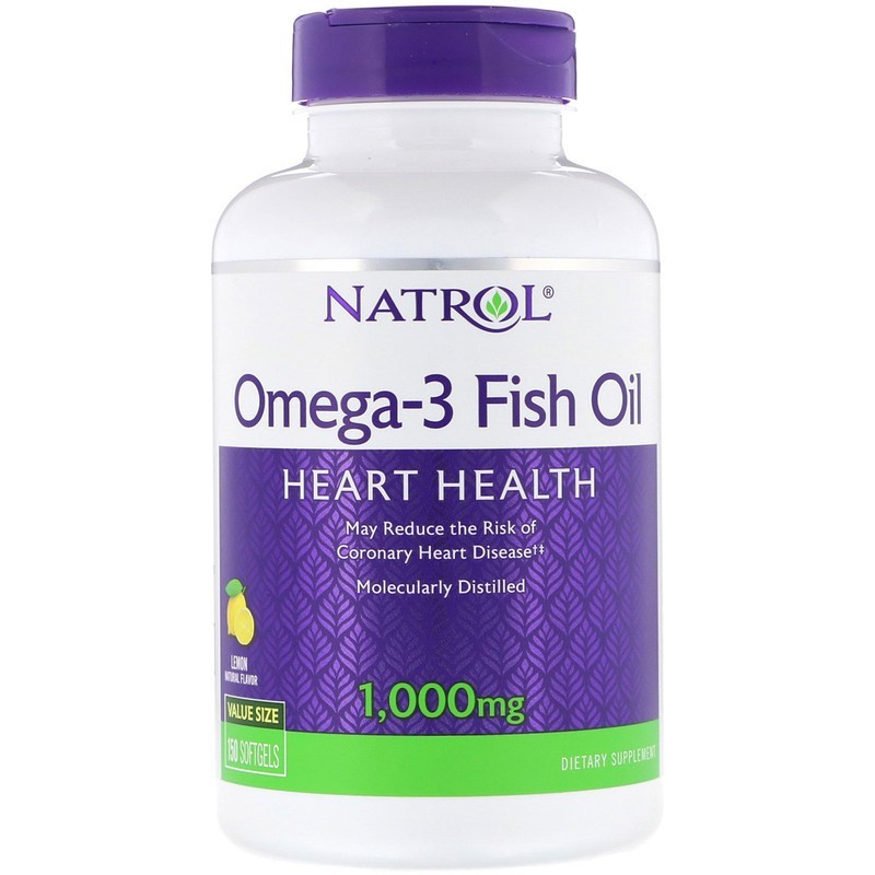 Omega-3 Fish Oil, 1000 мг, Natrol, 90 капсул