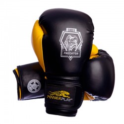 Боксерские перчатки PowerPlay 3002 Черно-Желтые