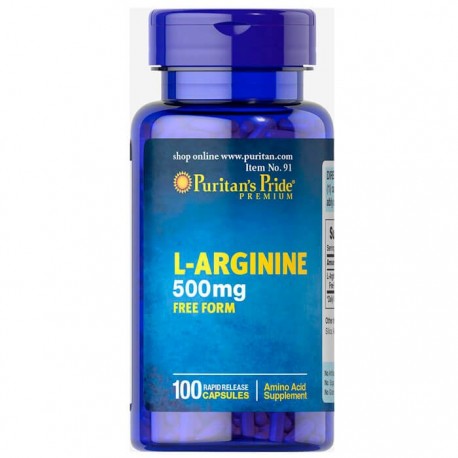 L-Arginine Puritan's Pride 500 мг (100 капс.)