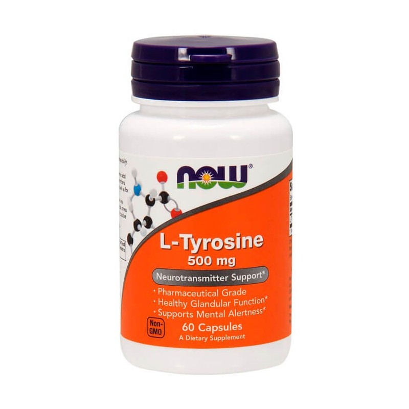 Now Foods, L-Tyrosine, 500 мг, 60 капсул