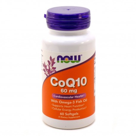 CoQ10, Коэнзим, Now Foods, 60 мг, 60 капсул