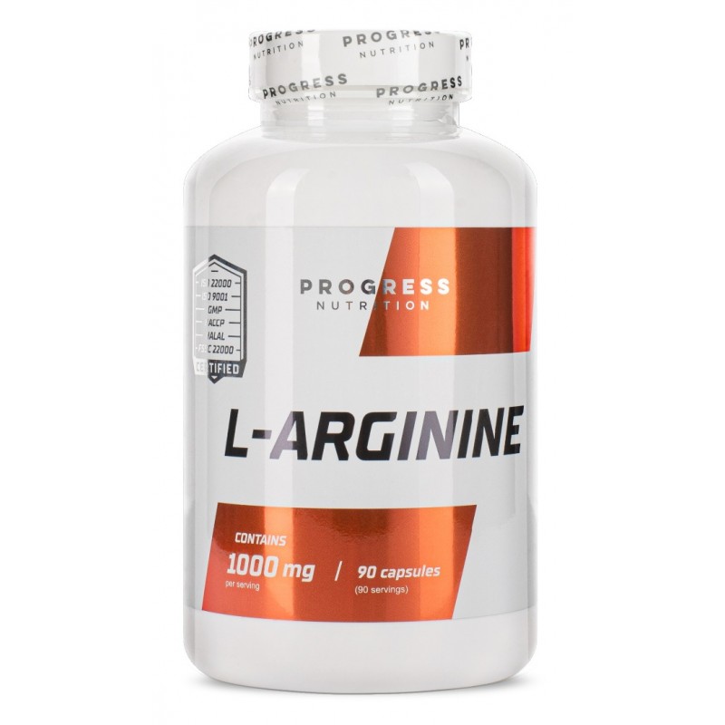 Progress Nutrition L-Arginine 1000 мг (90 капс.)