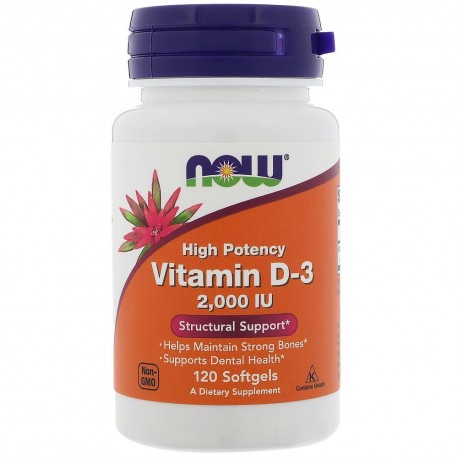 Now Food's Vitamin D-3 2000 IU (120 капсул)