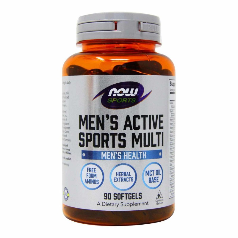 Now Foods, Men's Active Sports Multi 90 мягких желатиновых капсул