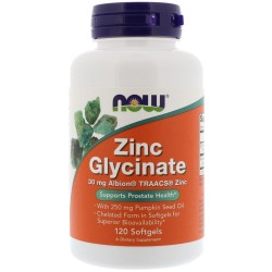 Now Foods, Zinc Glycinate (120 капсул)