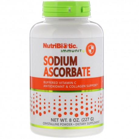 NutriBiotic Immunity, Sodium Ascorbate (227 грамм)