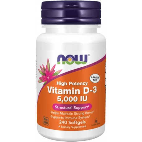 Now Foods Vitamin D-3 5000 IU (240 капс.)
