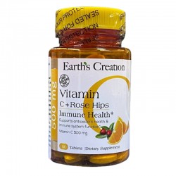 Earth's Creation, Vitamin C + Rosi Hips 500 мг (100 таб.)