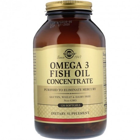 Solgar, Omega-3 Fish Oil Concentrate (120 капс.)