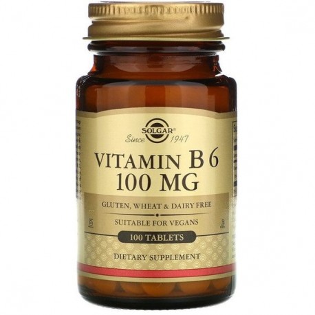 Solgar, Vitamin B-6 100 мг (100 капс.)