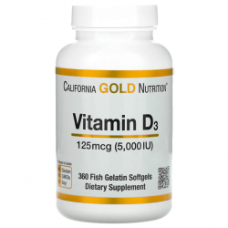 Vitamin D3 125 mcg 5000 IU (360 капсул)