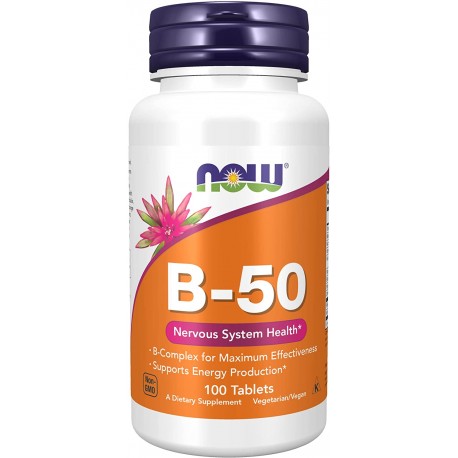 Витамин B, B-50, Now Foods, 100 таблеток