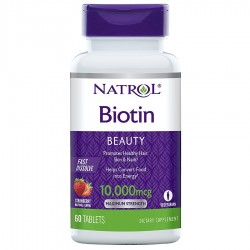 Biotin, 10000 mcg, Natrol, 60 таблеток