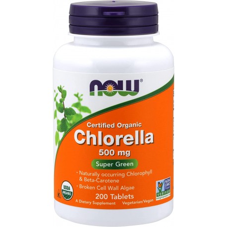 Chlorella, Now Foods, 200 таблеток