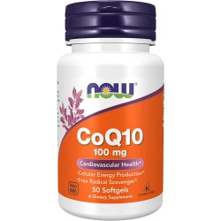 CoQ10, Коэнзим, Now Foods, 100 мг, 50 капсул
