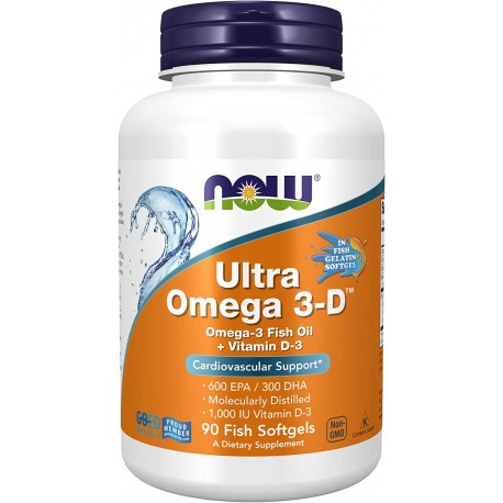 Ultra Omega-3, Now Foods, 1000 мг, 180 капсул