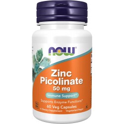 Zinc Picolinate, 50 мг, Now Foods, 60 капсул