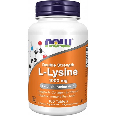 Лизин, L-Lysine, Now Foods, 1000 мг, 100 таблеток
