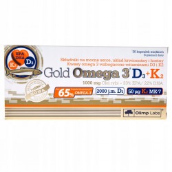 Gold Omega 3 D3+K2, Olimp, 30 капсул