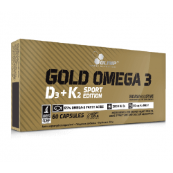 Gold Omega 3 D3+K2, Sport Edition, Olimp, 60 капсул