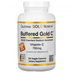 Buffered Gold C 750 мг, California Gold Nutrition, 240 капсул