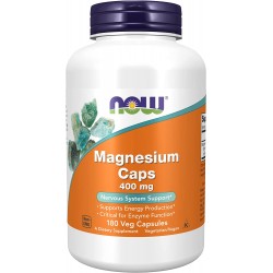 Magnesium Caps, Now Foods, 400 мг, 180 капсул