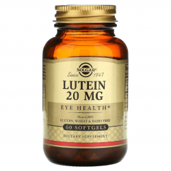 Lutein, Solgar, 20 мг, 60 капсул