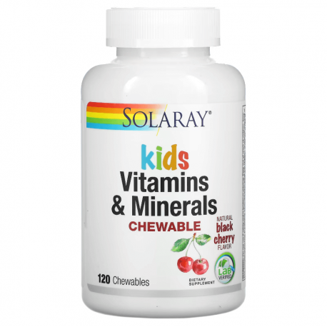 Kids Vitamins & Minerals, Solaray, 120 жев. таблеток