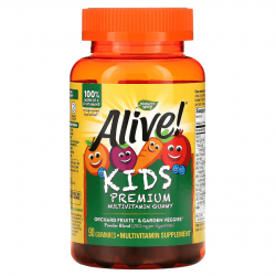 Nature's Way, Alive! Kids, Premium Multivitamin Gummy, 90 жев. таблеток