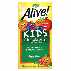 Nature's Way, Alive! Kids, Premium Multivitamin Gummy, 120 жев. таблеток