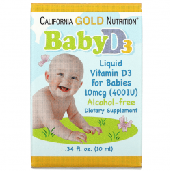 Baby D3, California Gold Nutrition, 10 мкг (400 МО), 10 мл