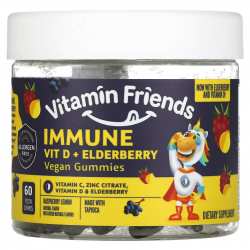 Vitamin Friends, Immune Probiotic Vegan Gummies, апельсин, 60 жев. таблеток
