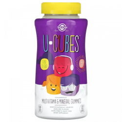 U-Cubes Multi-Vitamin & Mineral, Solgar, 120 жев. таблеток