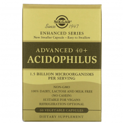 Advanced 40+ Acidophilus, Solgar, 60 капсул