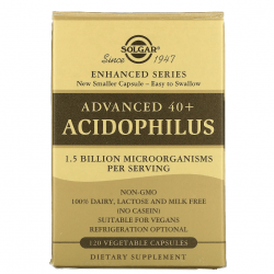 Advanced 40+ Acidophilus, Solgar, 120 капсул