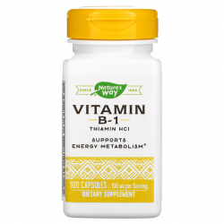 Nature's Way, Vitamin B-1, 100 мг, 100 капсул
