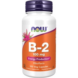 Vitamin B-2, Now Foods, 100 мг, 100 капсул