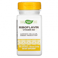Nature's Way, Riboflavin, Vitamin В2, 100 мг, 100 капсул