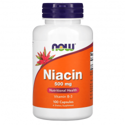 Niacin, Vitamin B3, Now Foods, 500 мг, 100 капсул