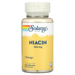 Niacin, Solaray, 100 мг, 100 капсул