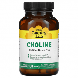 Choline, Country Life, 293 мг, 100 таблеток
