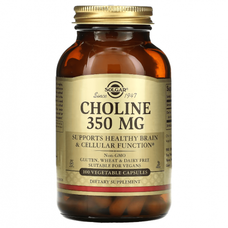 Choline, Solgar, 350 мг, 100 капсул