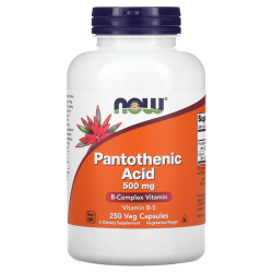 Pantothenic Acid, Now Foods, 500 мг, 250 капсул