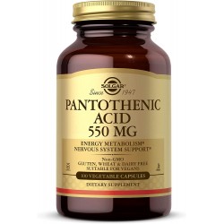 Pantothenic Acid, Solgar, 550 мг, 100 капсул