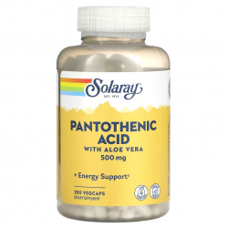 Pantothenic Acid, Solaray, 500 мг, 250 капсул