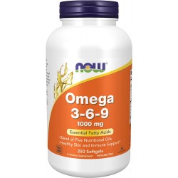 Omega 3-6-9, Now Foods, 1000 мг, 250 капсул