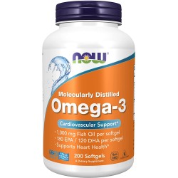 Omega-3, Now Foods, 1000 мг, 200 капсул