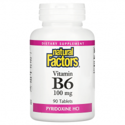 Vitamin B6, Natural Factors, 100 мг, 90 таблеток