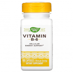 Vitamin B-6, Nature's Way, 50 мг, 100 капсул